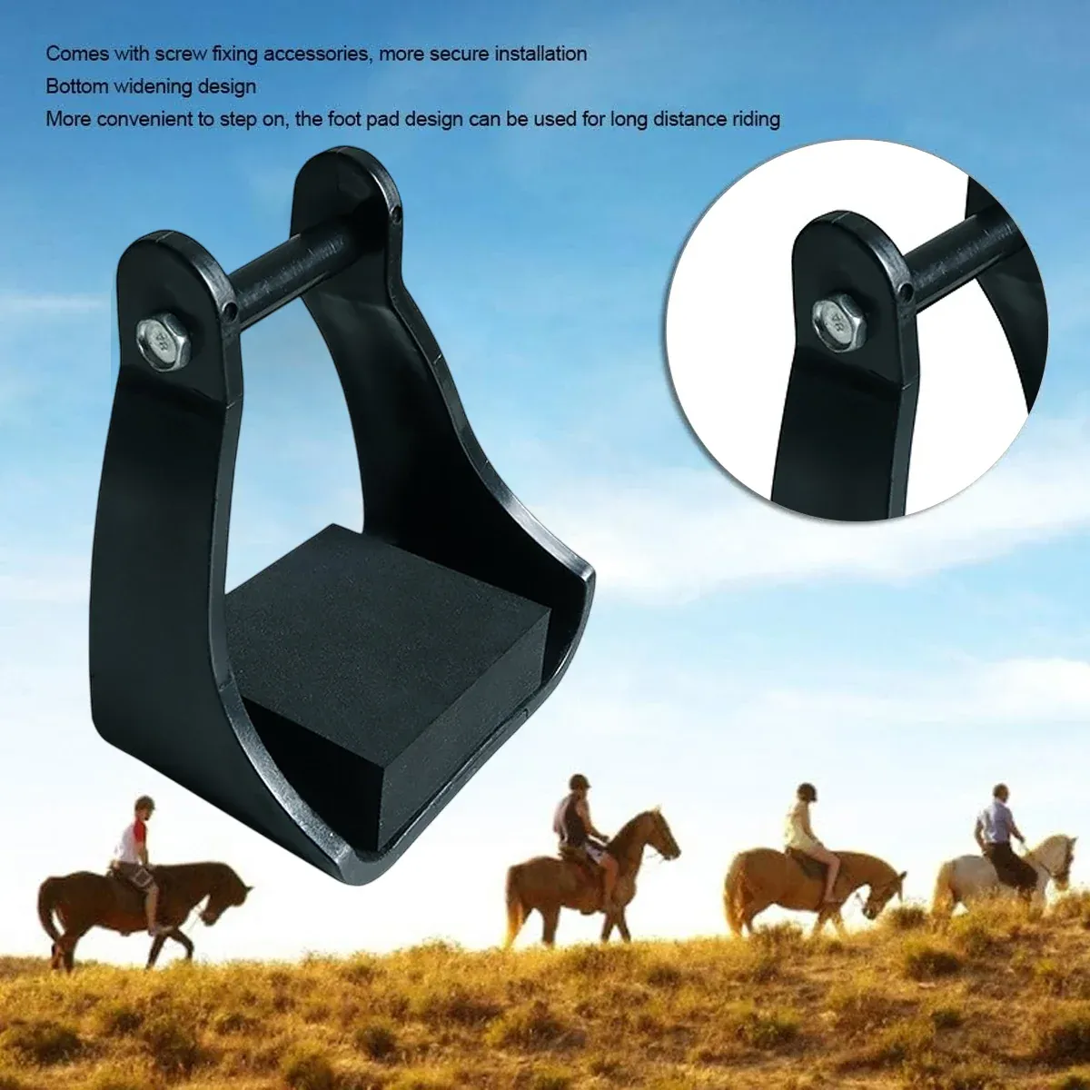 2pcs Plastic Stirrups Adjustable Horse Riding Equestrian Training Stable Riding view 4