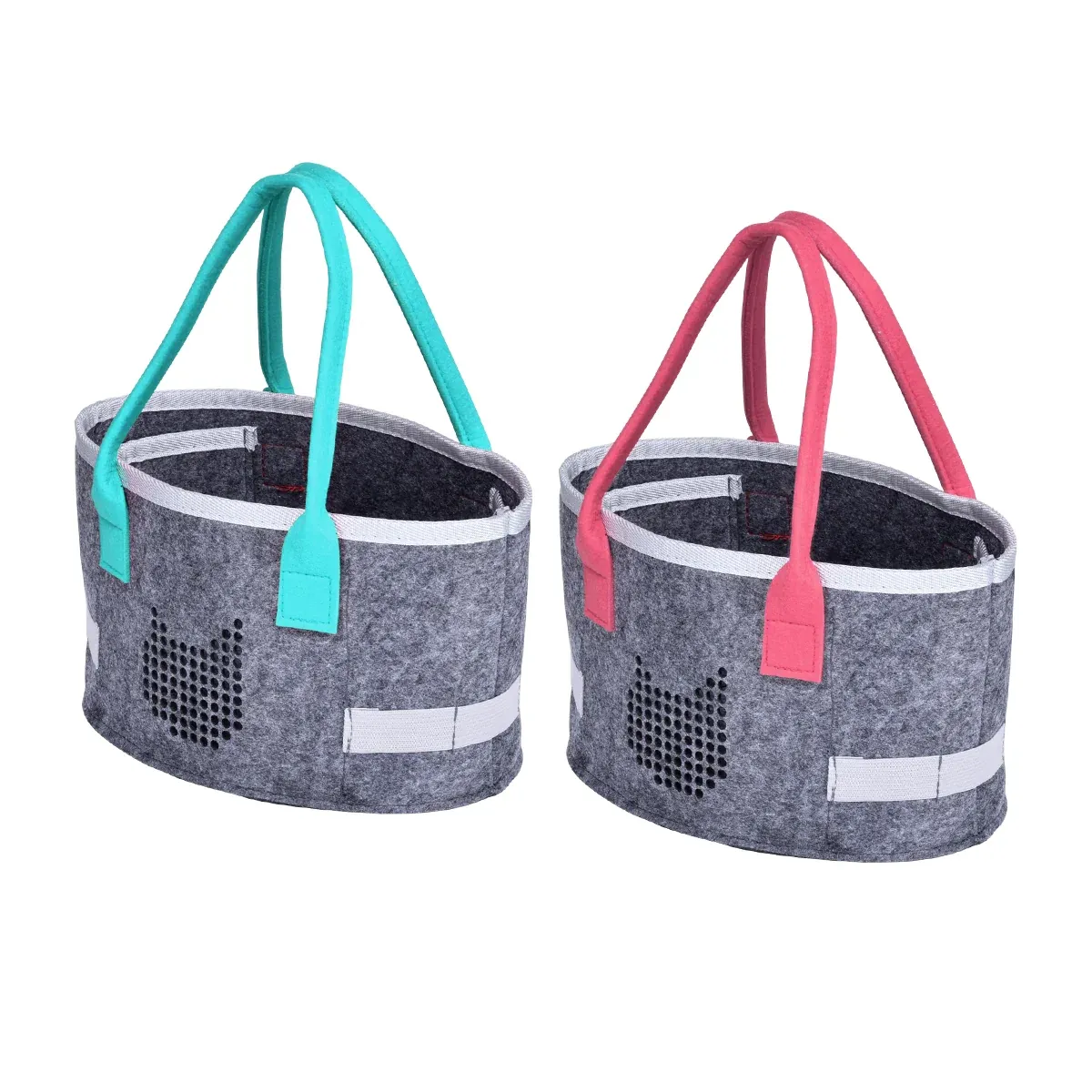 2pcs Doll Storage Organization Bag Felt Handbag Toy Organizer Storage view 2