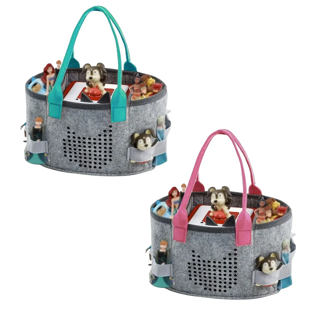 2pcs Doll Storage Organization Bag Felt Handbag Toy Organizer Storage view 12