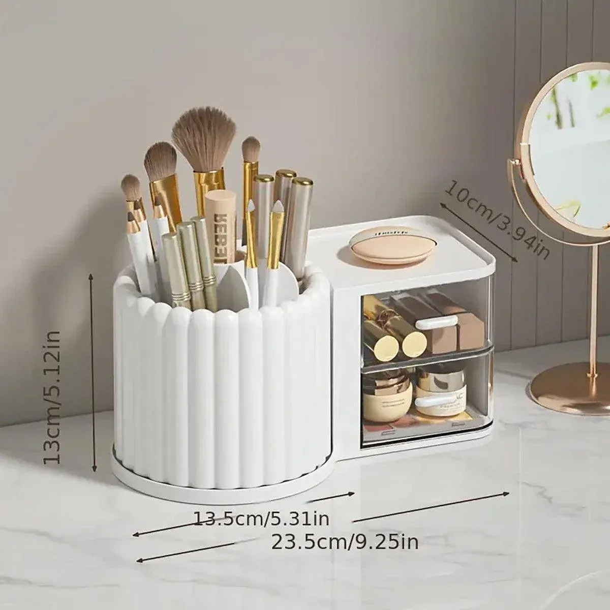Rotating Cosmetic Pen Holder Dustproof Waterproof Storage Box Sanitary view 4
