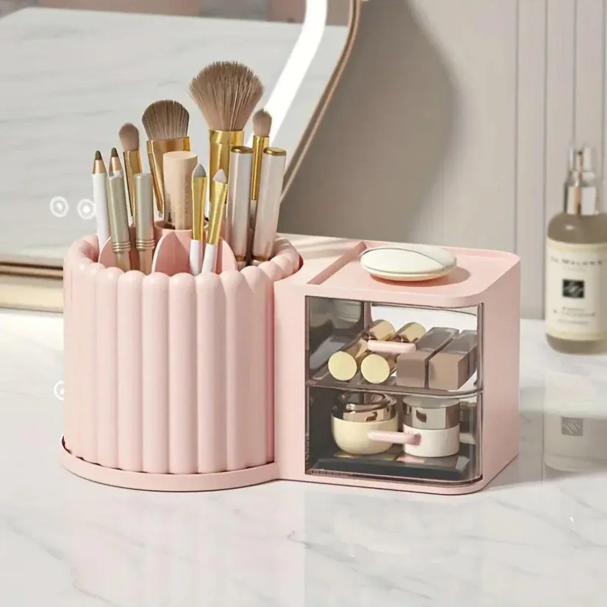 Rotating Cosmetic Pen Holder Dustproof Waterproof Storage Box Sanitary view 8