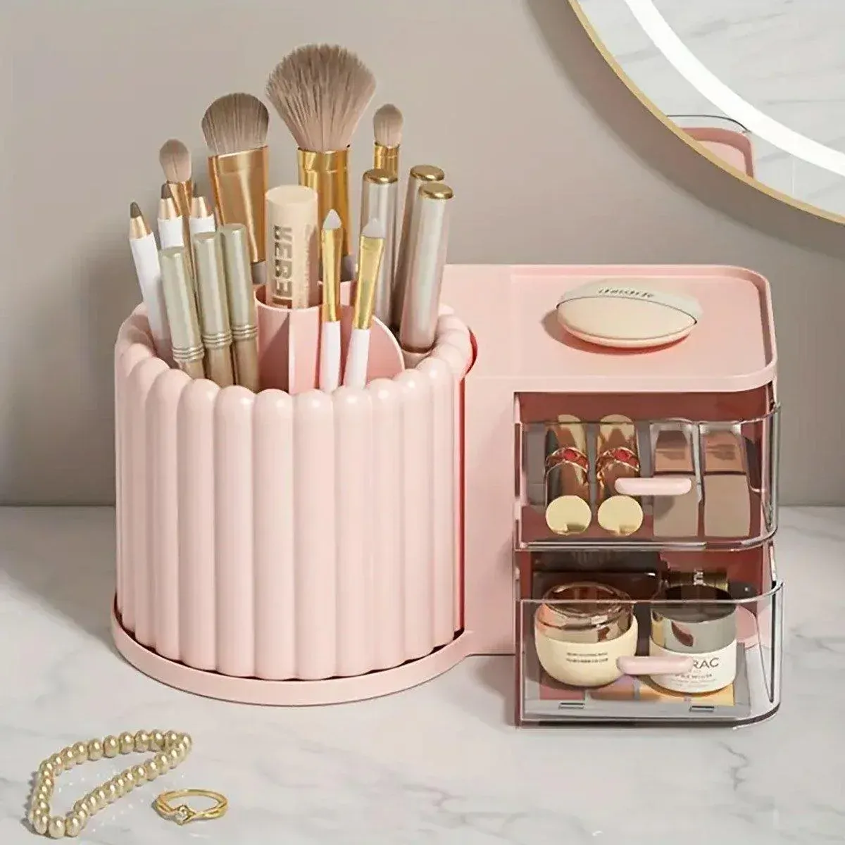 Rotating Cosmetic Pen Holder Dustproof Waterproof Storage Box Sanitary view 9