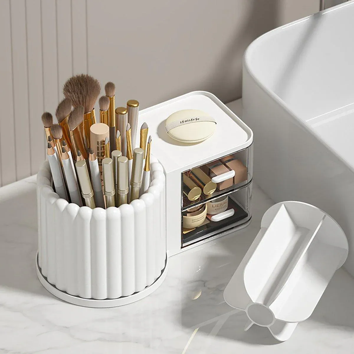 Rotating Cosmetic Pen Holder Dustproof Waterproof Storage Box Sanitary view 10