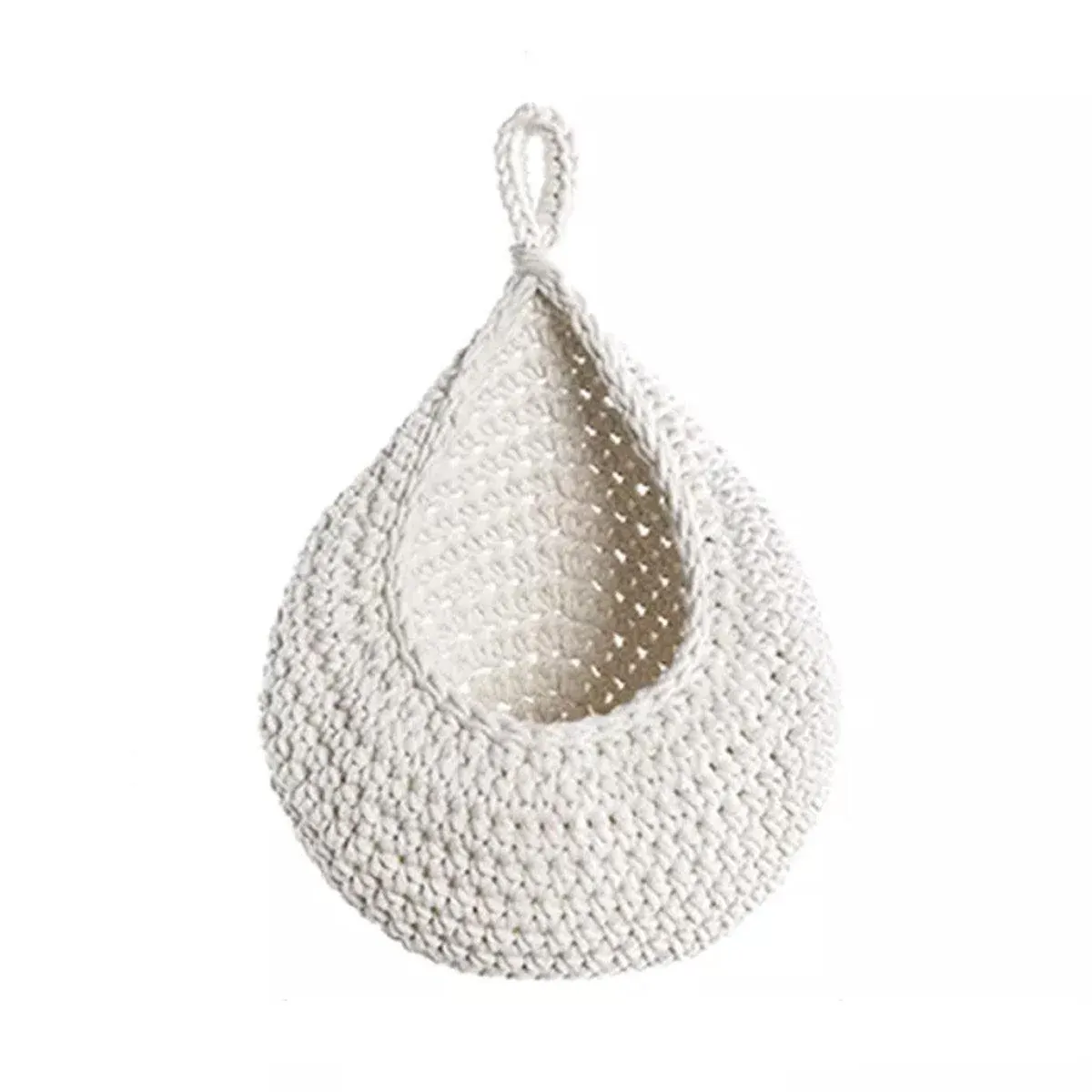 Cotton Rope Woven Storage Basket Wall Mount Fruit Vegetable Organizer view 14