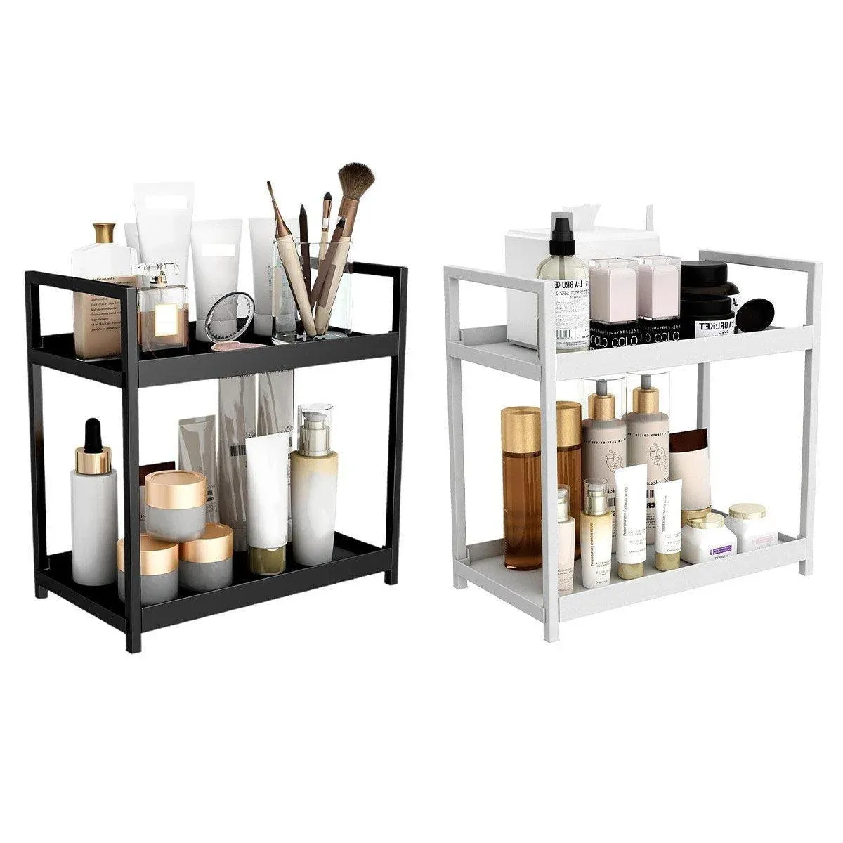 Multi-layer Cosmetic Storage Rack Desktop Organizer for Bathroom Dormitory Use view 3