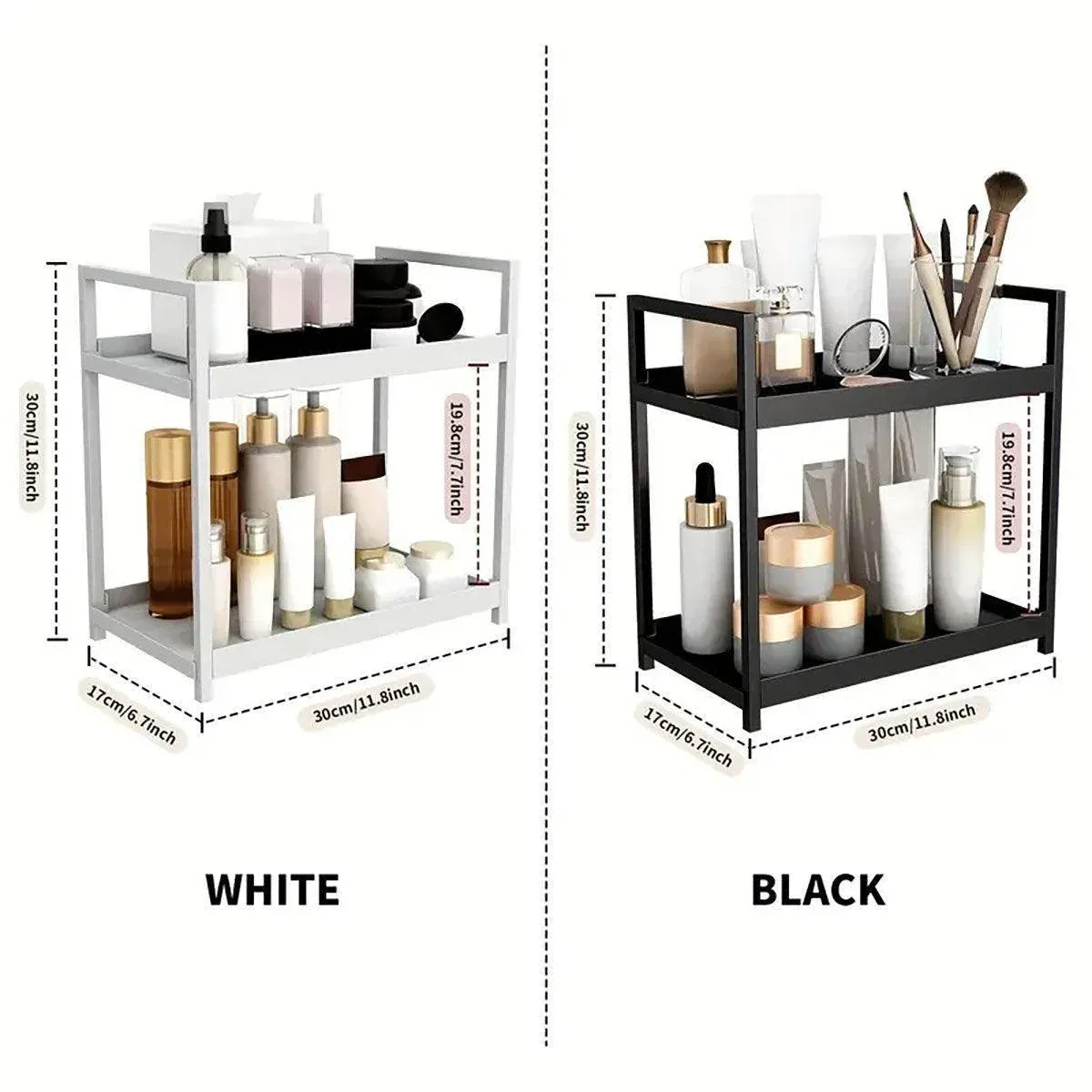 Multi-layer Cosmetic Storage Rack Desktop Organizer for Bathroom Dormitory Use view 4