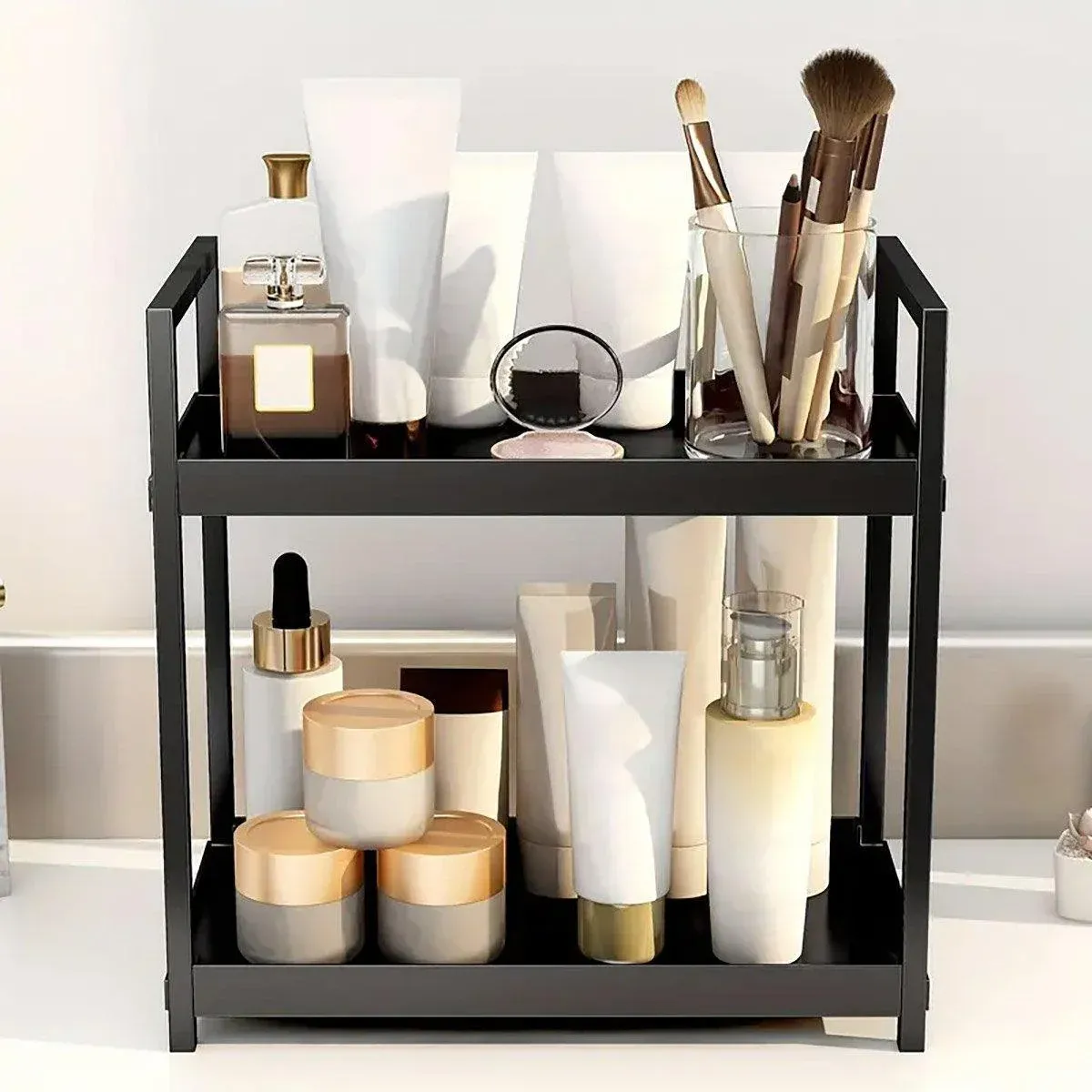 Multi-layer Cosmetic Storage Rack Desktop Organizer for Bathroom Dormitory Use view 11