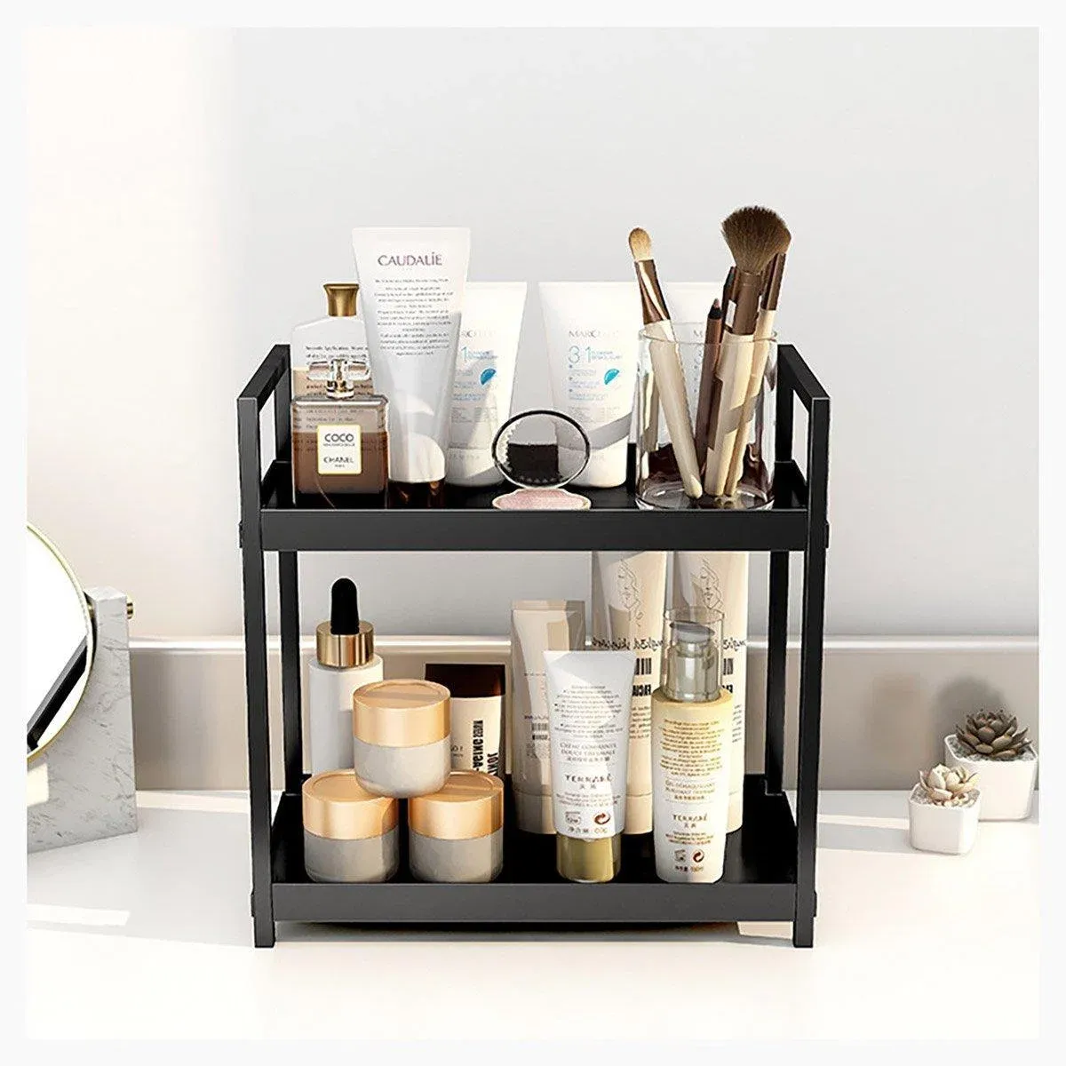 Multi-layer Cosmetic Storage Rack Desktop Organizer for Bathroom Dormitory Use view 12