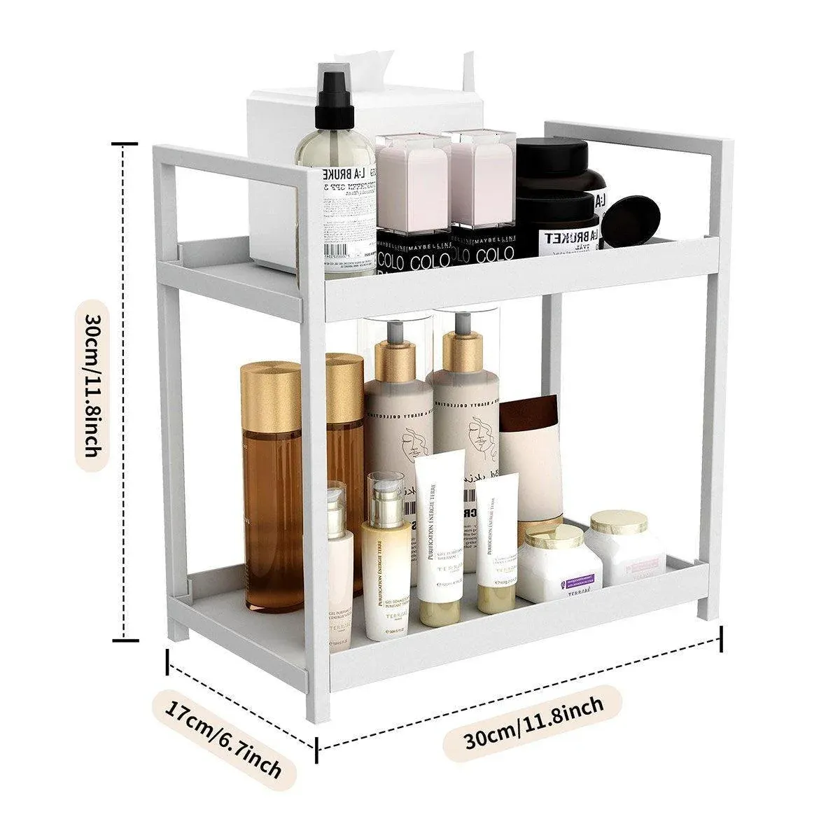 Multi-layer Cosmetic Storage Rack Desktop Organizer for Bathroom Dormitory Use view 14