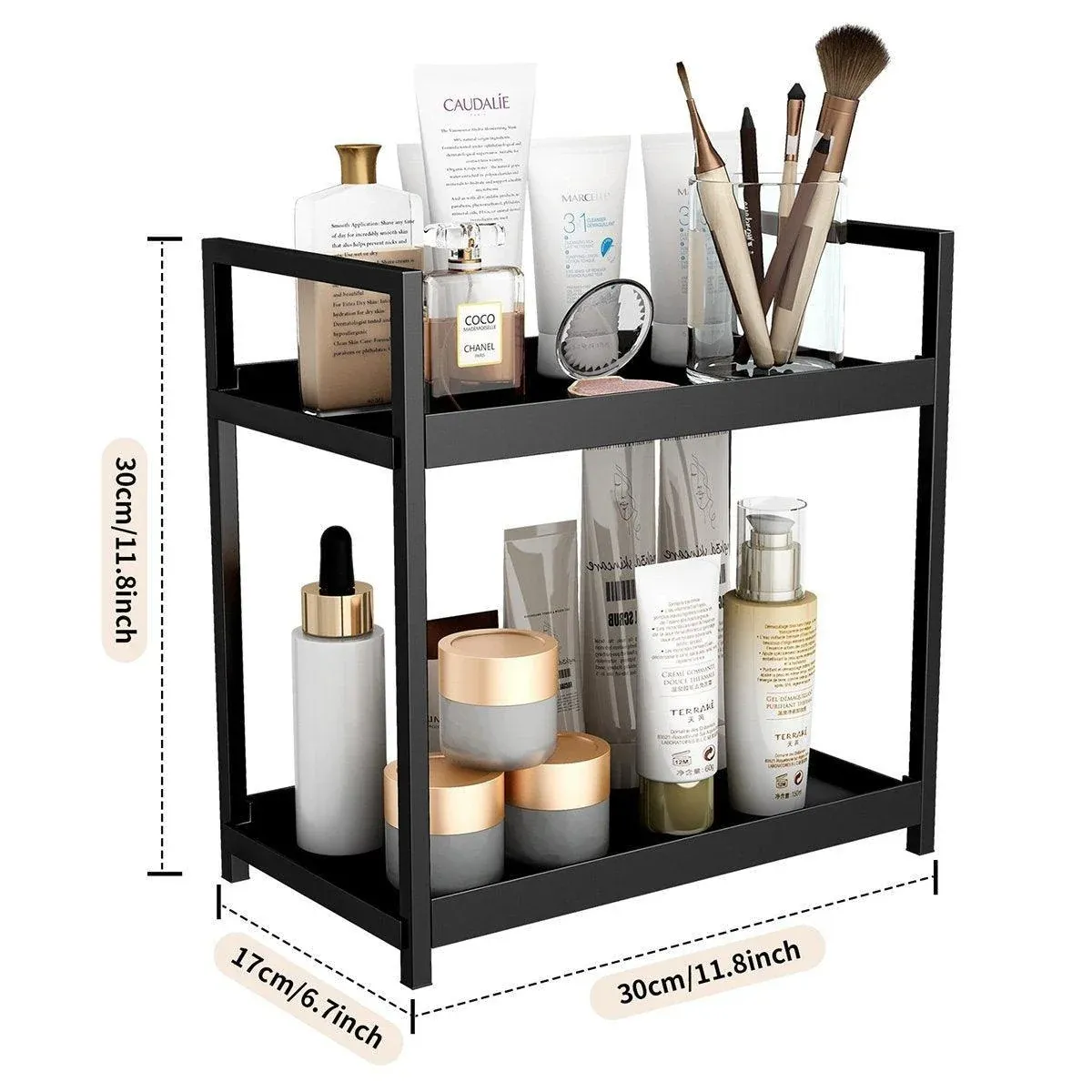 Multi-layer Cosmetic Storage Rack Desktop Organizer for Bathroom Dormitory Use view 15