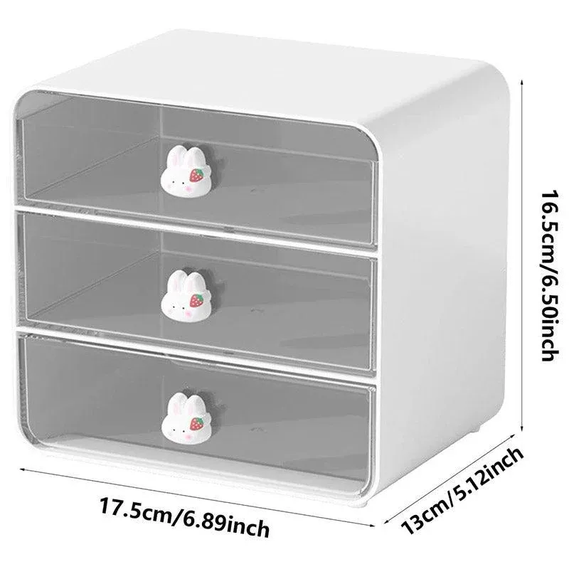 3 Tier Desktop Organizer Drawer Shelf for Office and Home Storage Supplies view 3