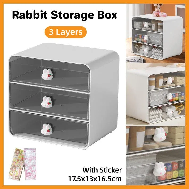 3 Tier Desktop Organizer Drawer Shelf for Office and Home Storage Supplies view 13