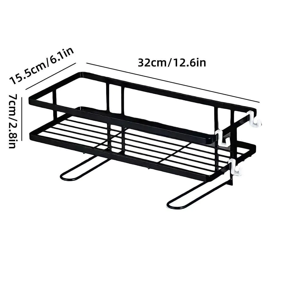 Storage Rack 1Tier Space Saver Over The Toilet Steel Bathroom Shelf Organizer view 3