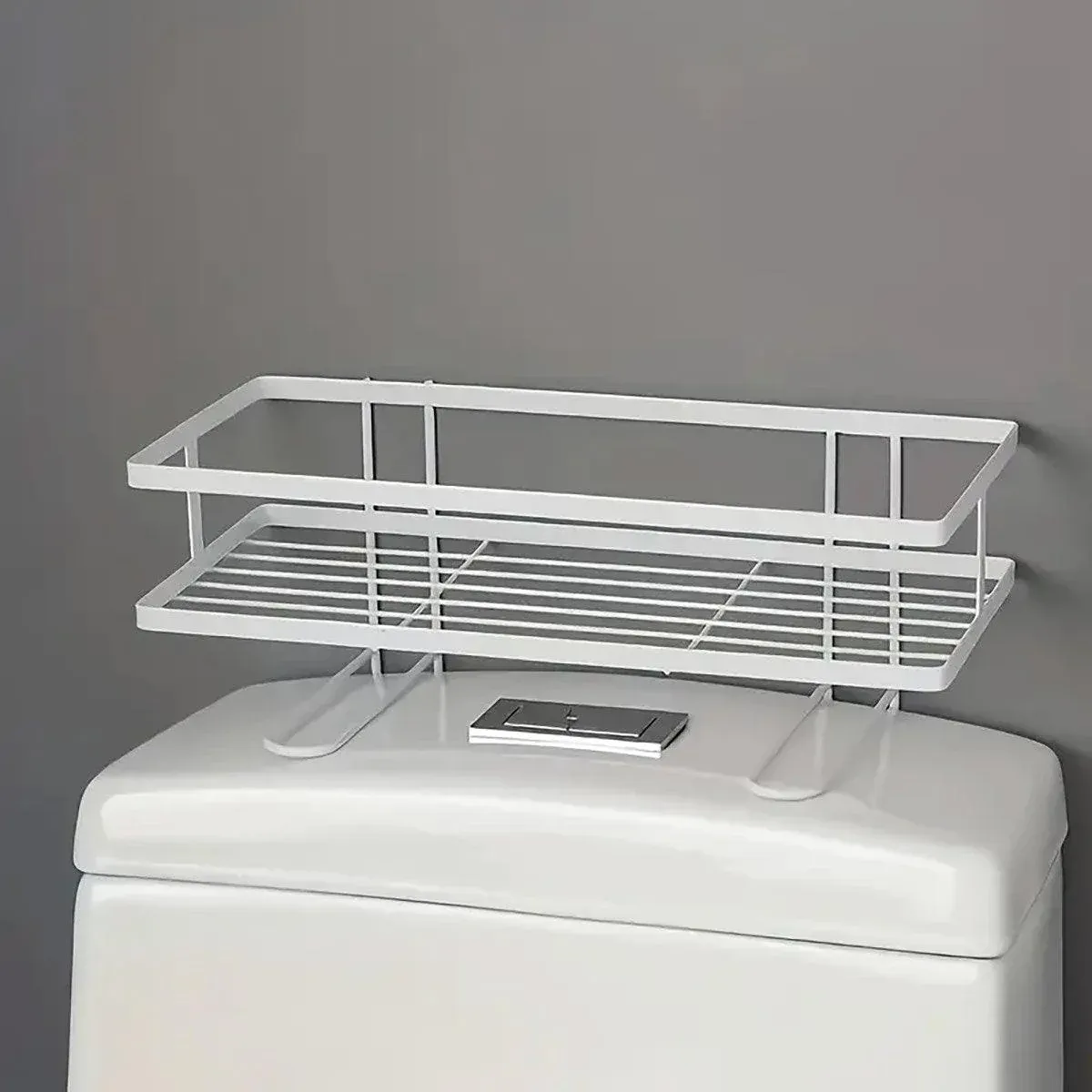 Storage Rack 1Tier Space Saver Over The Toilet Steel Bathroom Shelf Organizer view 13
