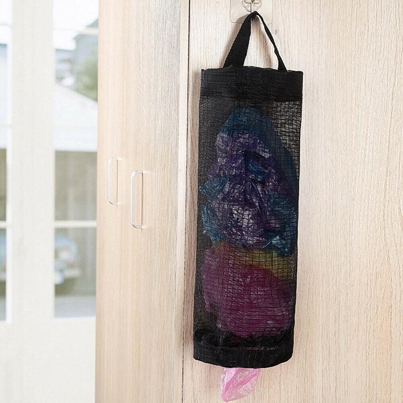 Hanging Mesh Bag Organizer Dispenser for Plastic or Trash Bags Storage Holder view 8