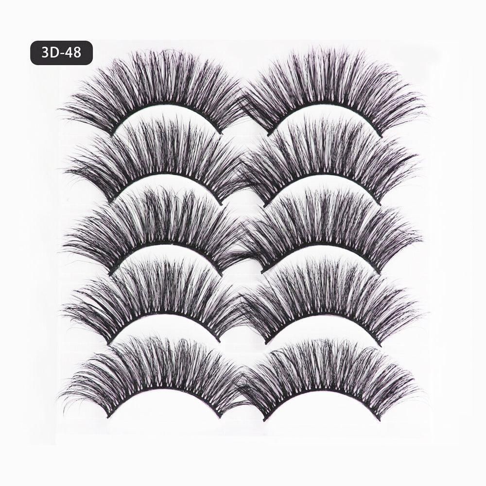 5 Pairs 3D Thick Mink Fake False Eyelashes Natural Long Wispy Makeup Lashes Au view 10