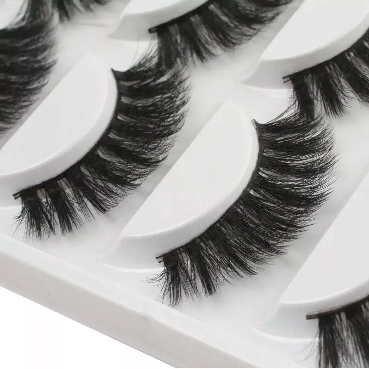 5 Pairs 3D Thick Mink Fake False Eyelashes Natural Long Wispy Makeup Lashes Au view 4
