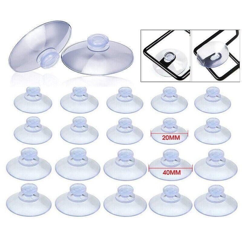 20Pcs 20/40Mm Suction Cups Caps Suckers Aquarium Fish Tank Glass Hanger Pads view 7