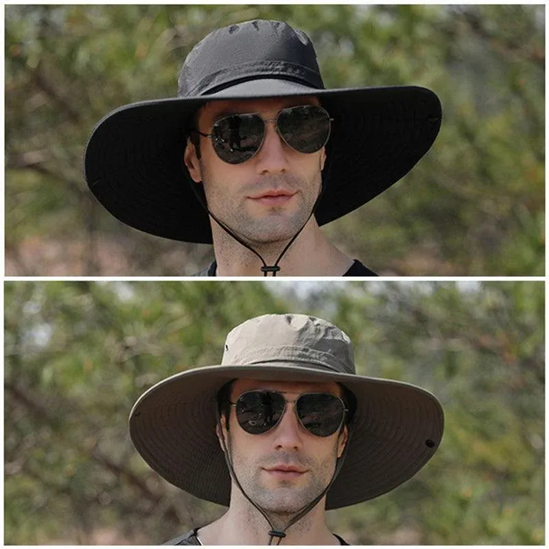 Outdoor Uv Protection Sun Hat Wide Brim Cap Quick-Drying Hat For Fishing view 10