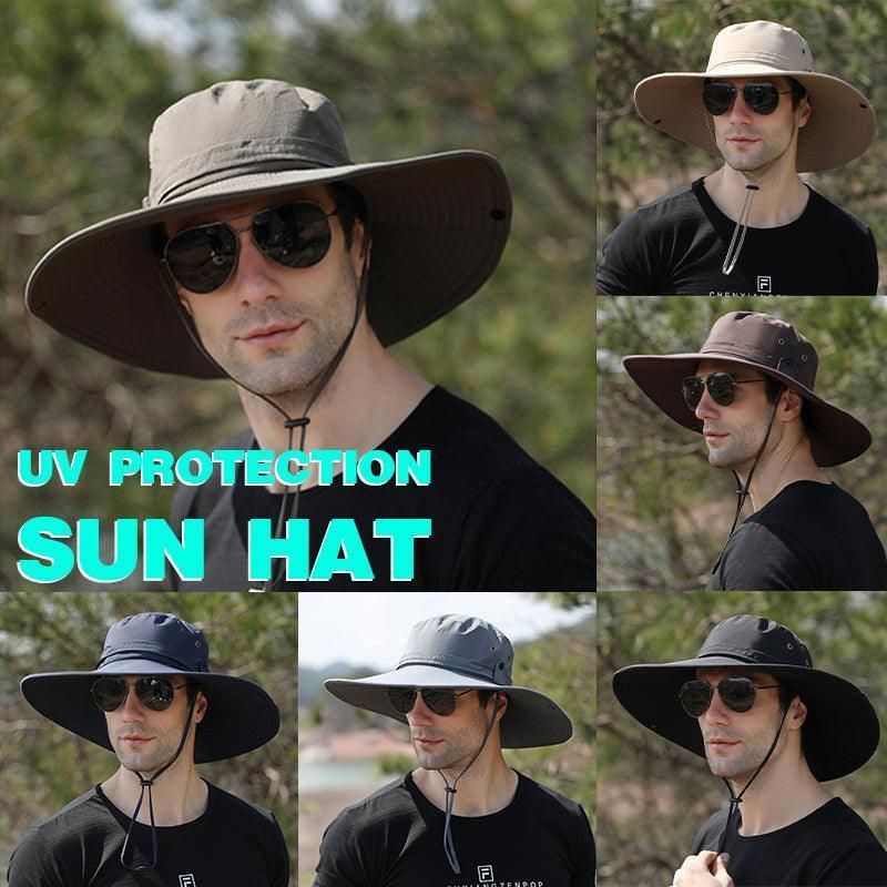 Outdoor Uv Protection Sun Hat Wide Brim Cap Quick-Drying Hat For Fishing view 2
