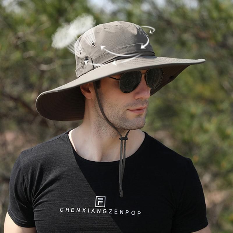 Outdoor Uv Protection Sun Hat Wide Brim Cap Quick-Drying Hat For Fishing view 4