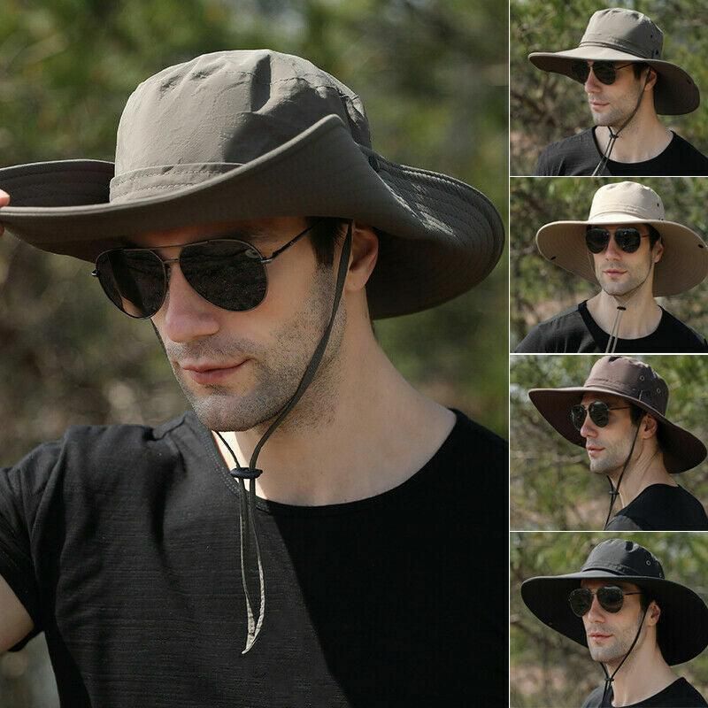 Outdoor Uv Protection Sun Hat Wide Brim Cap Quick-Drying Hat For Fishing view 11