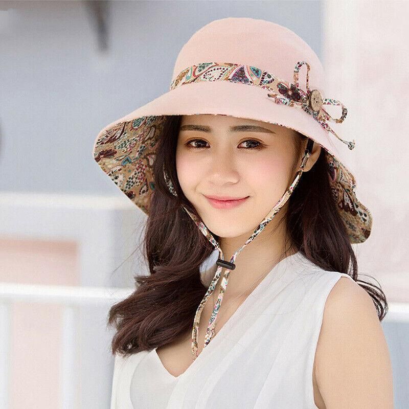Wide Brim Sun Hat for Women Foldable Floppy Beach Cap with Bow Travel Style - Grey view 11