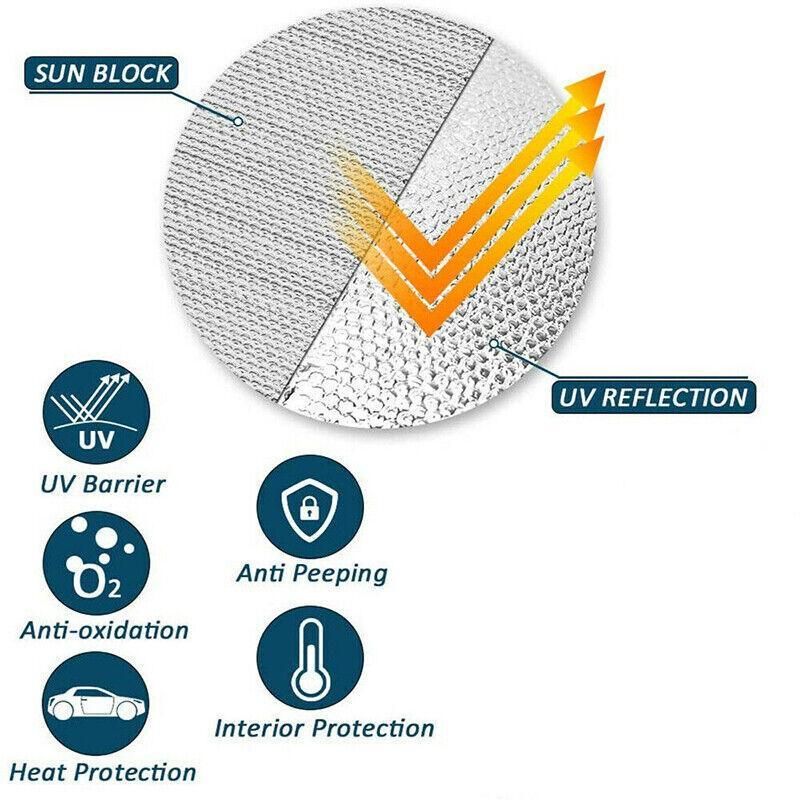 Car Windscreen Sun Shade Heat Reflective Windshield Front Rear Window Uv Block view 5