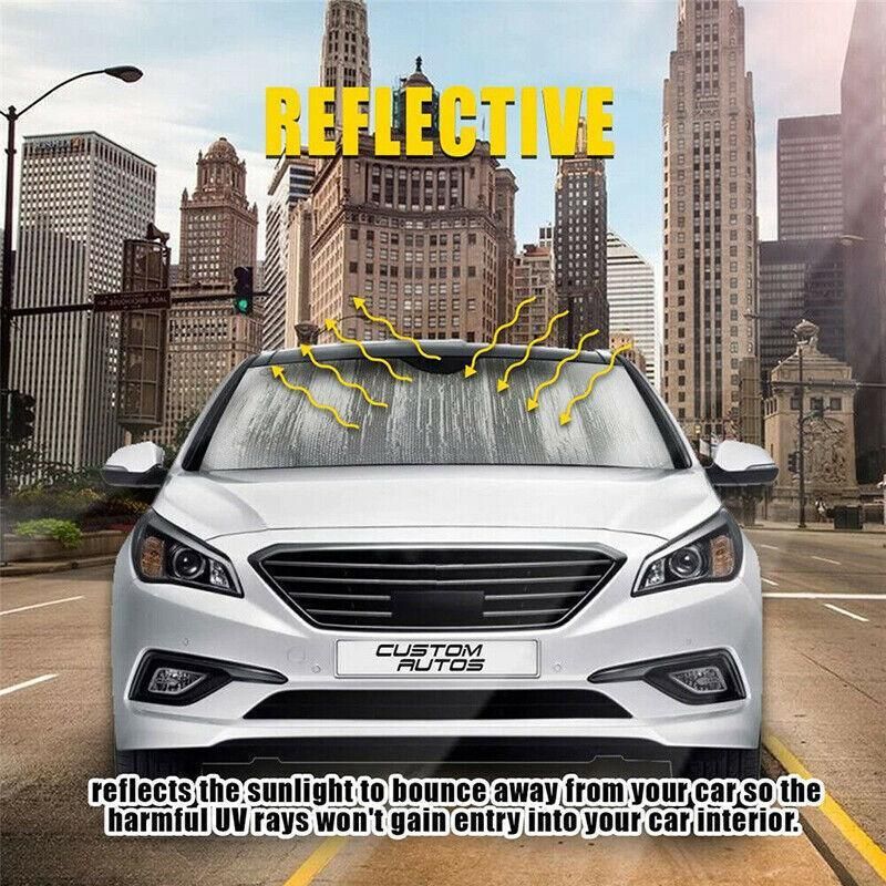 Car Windscreen Sun Shade Heat Reflective Windshield Front Rear Window Uv Block view 7