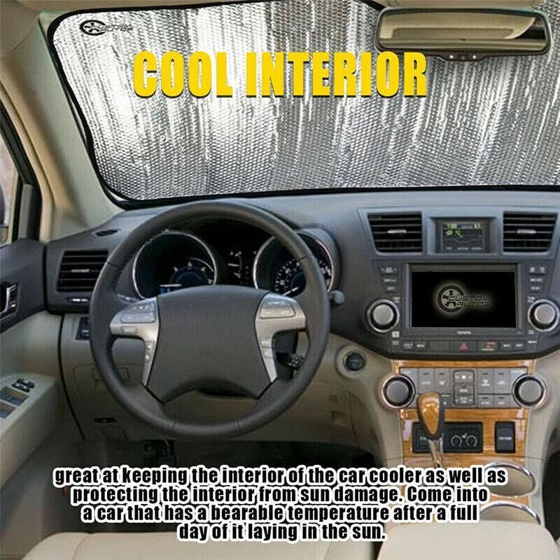 Car Windscreen Sun Shade Heat Reflective Windshield Front Rear Window Uv Block view 9