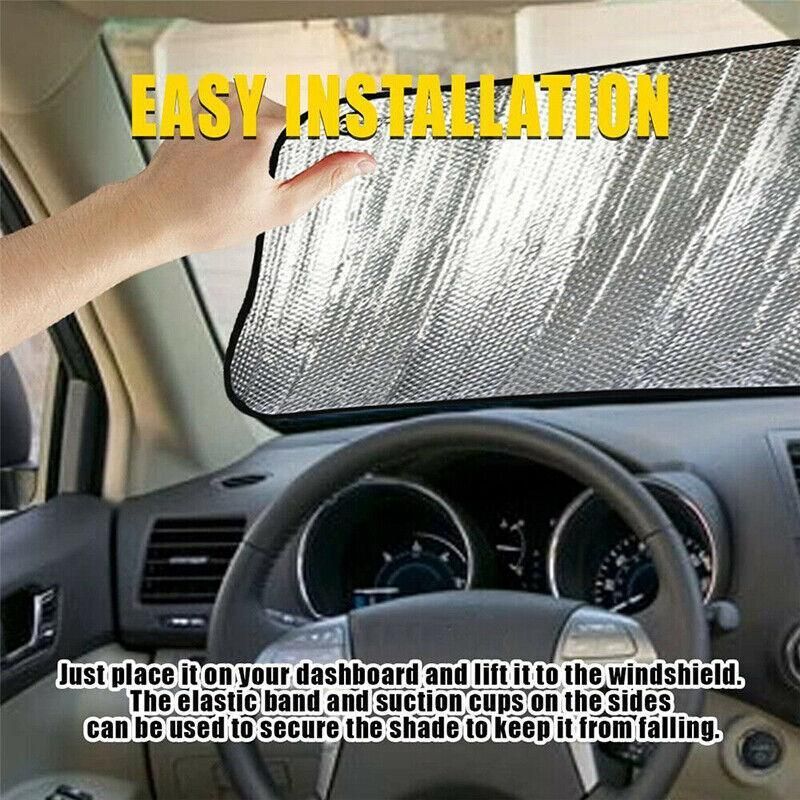 Car Windscreen Sun Shade Heat Reflective Windshield Front Rear Window Uv Block view 10