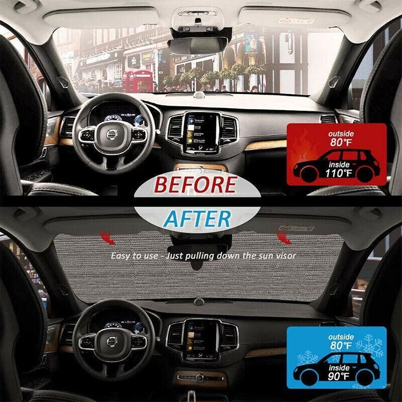 Car Windscreen Sun Shade Heat Reflective Windshield Front Rear Window Uv Block view 11