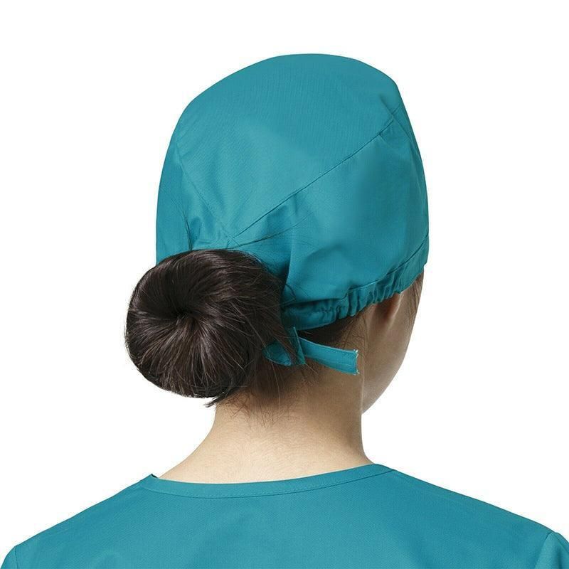 100% Cotton Unisex Surgical Scrub Cap for Doctors & Nurses - Blue view 9
