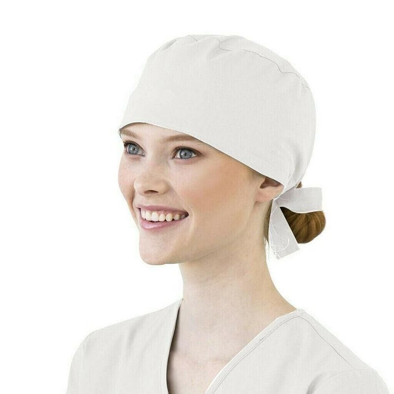 100% Cotton Unisex Surgical Scrub Cap for Doctors & Nurses - Blue view 11