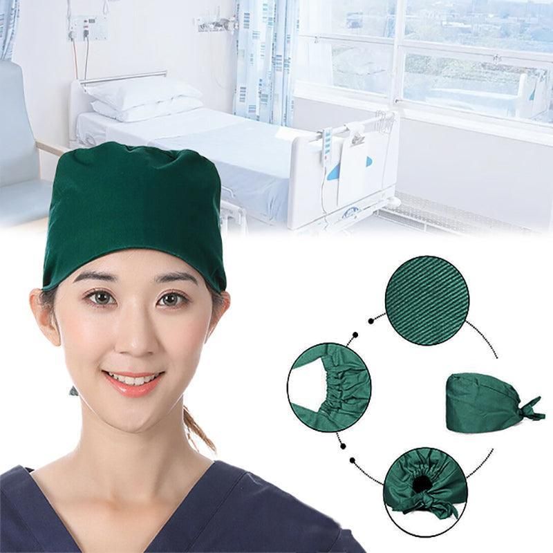 100% Cotton Unisex Surgical Scrub Cap for Doctors & Nurses - White view 6