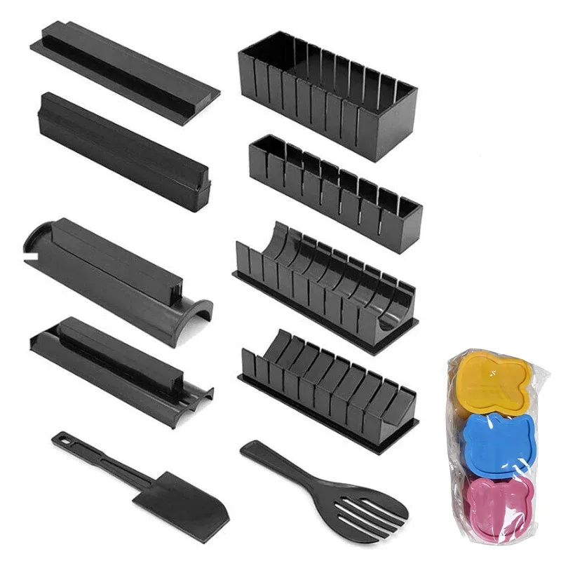 13Pcs Diy Sushi Maker Making Kit Rice Roller Mold Set For Beginners Kitchen Tool view 2