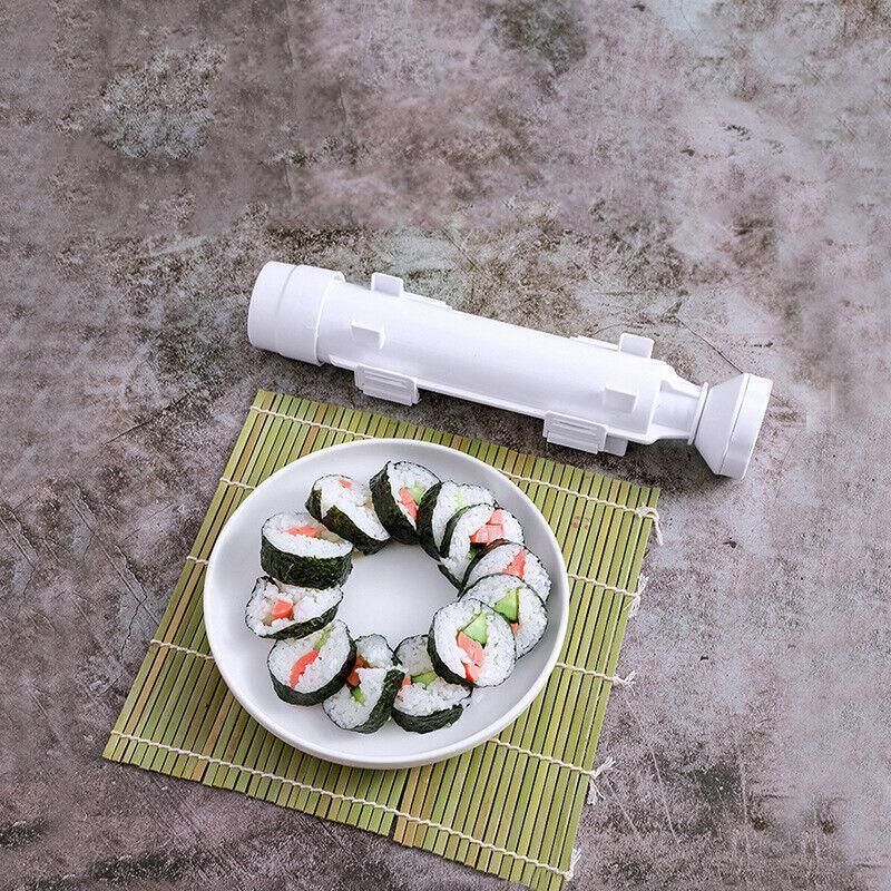 Sushi Roller Maker Tool with Tube Plunger DIY Bazooka Rice Mold for Home Kitchen view 9