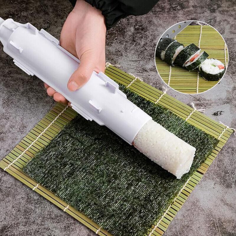 Sushi Roller Maker Tool with Tube Plunger DIY Bazooka Rice Mold for Home Kitchen view 12