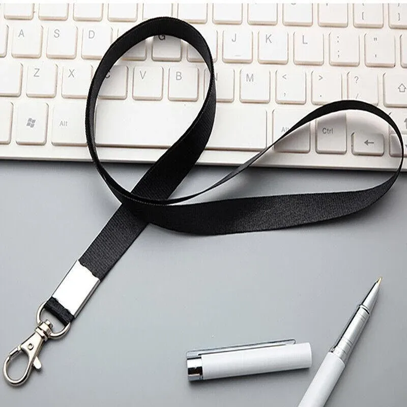 Neck Strap with Clip for ID Badge Name Tag Card Holder Lanyard - Black view 3