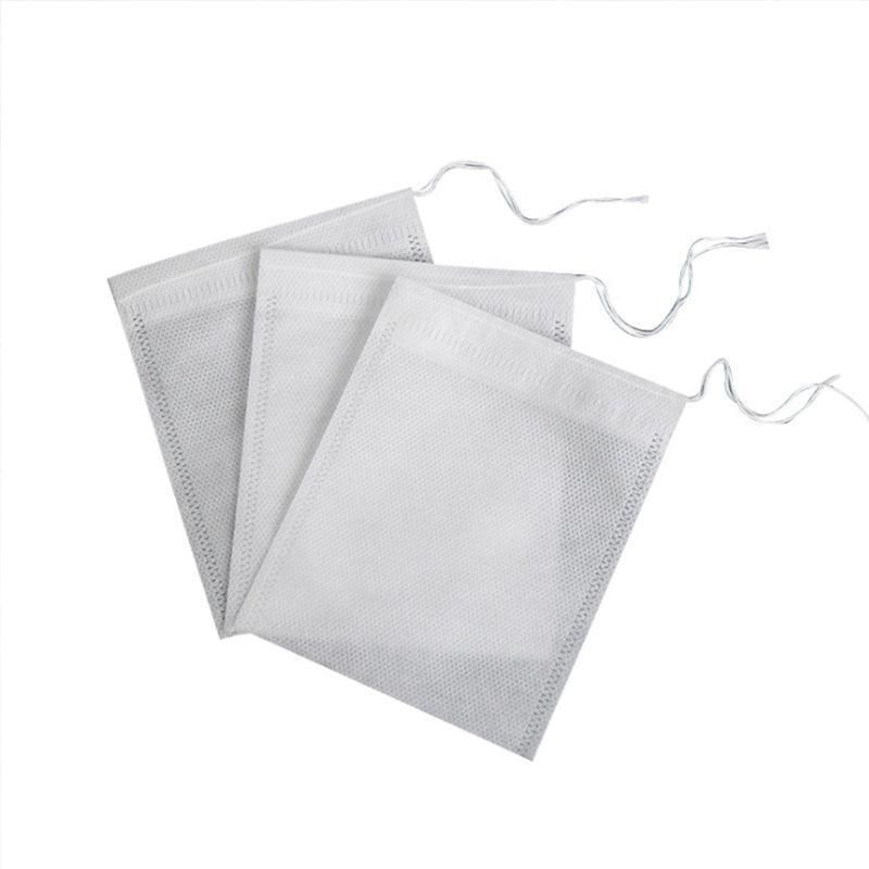 50PCS Empty Tea Filter Bags Drawstring Disposable Herb Spice Soup Pouches - 5x7cm