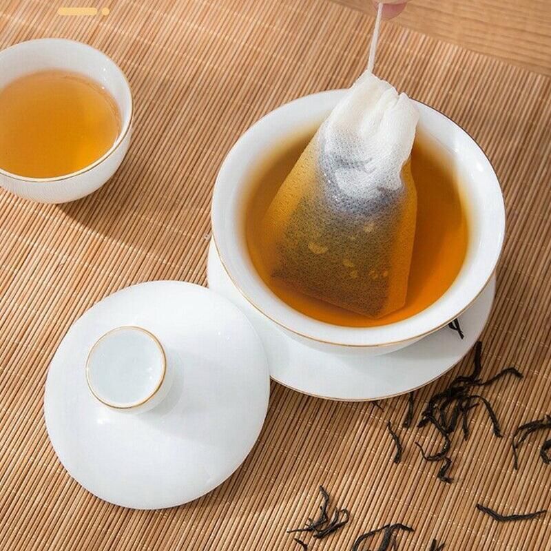 50PCS Empty Tea Filter Bags Drawstring Disposable Herb Spice Soup Pouches - 5x7cm view 13