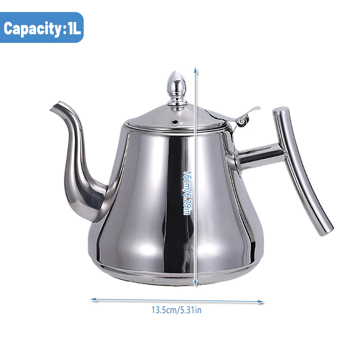 Thickened Stainless Steel Teapot Kettle With Strainer For Restaurant Hotel Use view 3