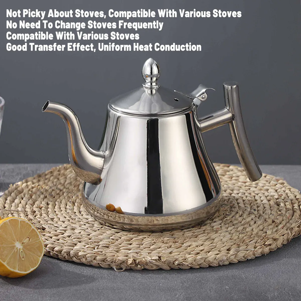 Thickened Stainless Steel Teapot Kettle With Strainer For Restaurant Hotel Use view 13