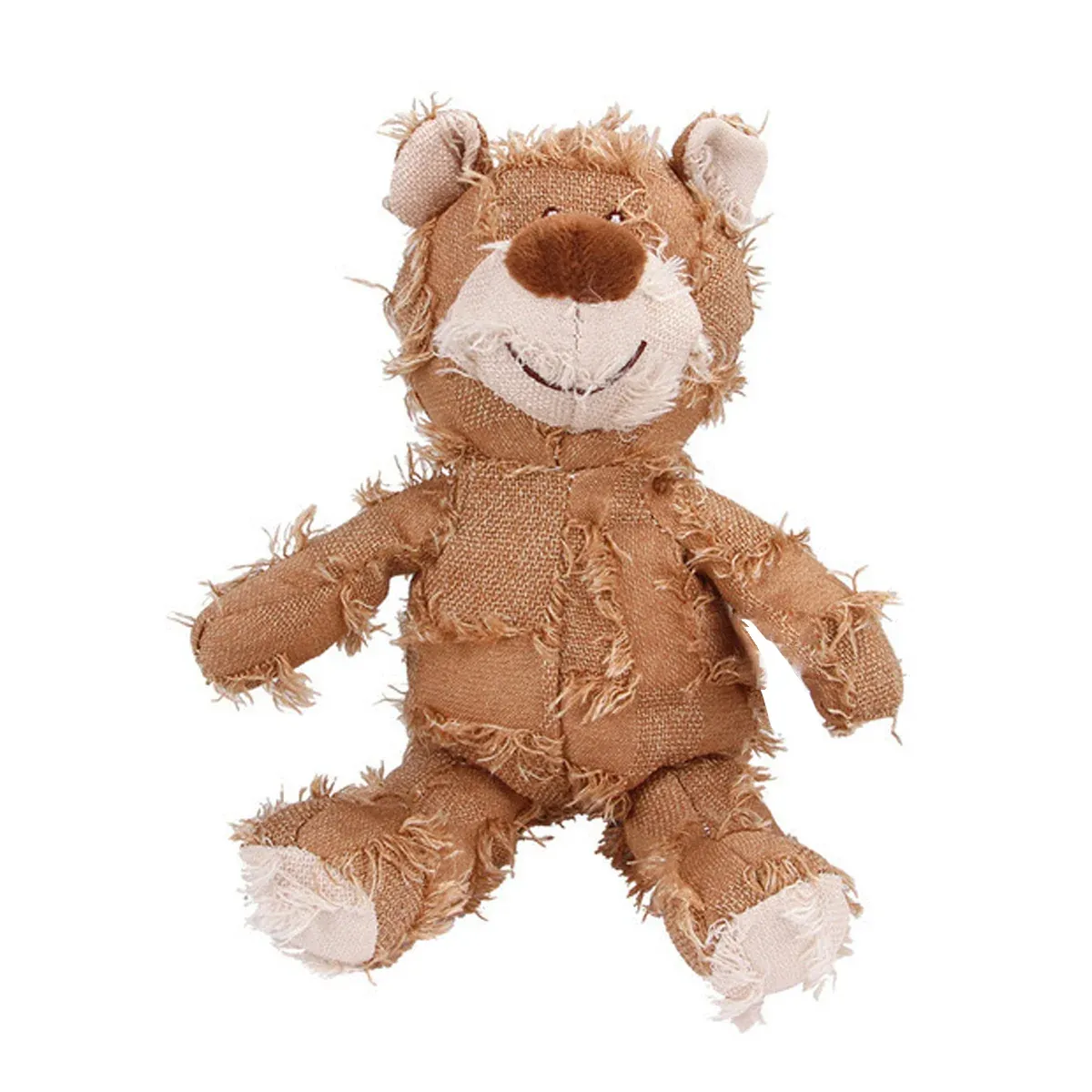 Puppy Squeaky Plush Toy Small Dog Chew Soft Bear Pet Companion - Brown-22cm — image 1