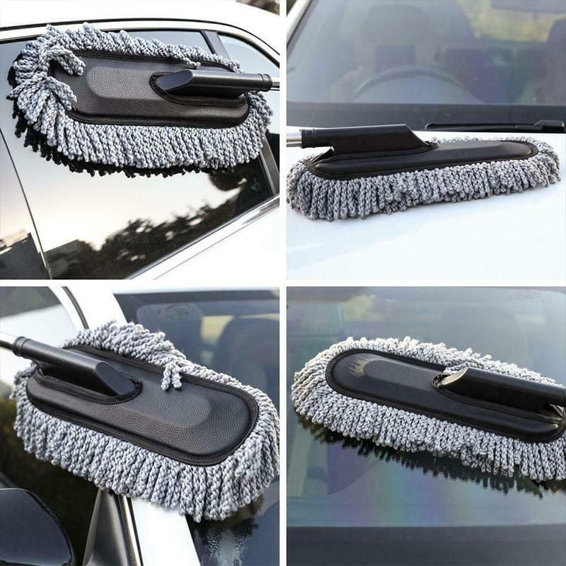 Car Wash Duster Brush Microfiber Telescopic Cleaning Tool for Vehicle Detailing view 4