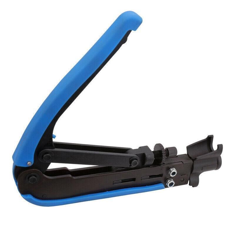 2pcs Coaxial Cable Crimper and Wire Stripper Tool Kit for RG6 RG59 RG11 F Type view 6