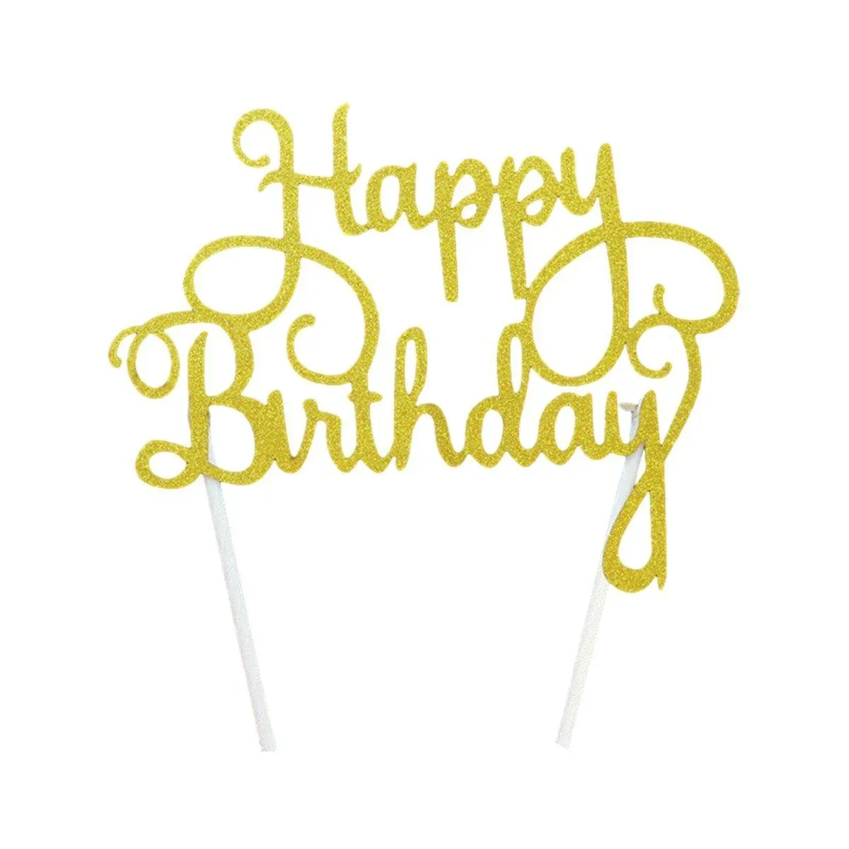 Happy Birthday Cake Topper Colour Printed Acrylic Party Decorations