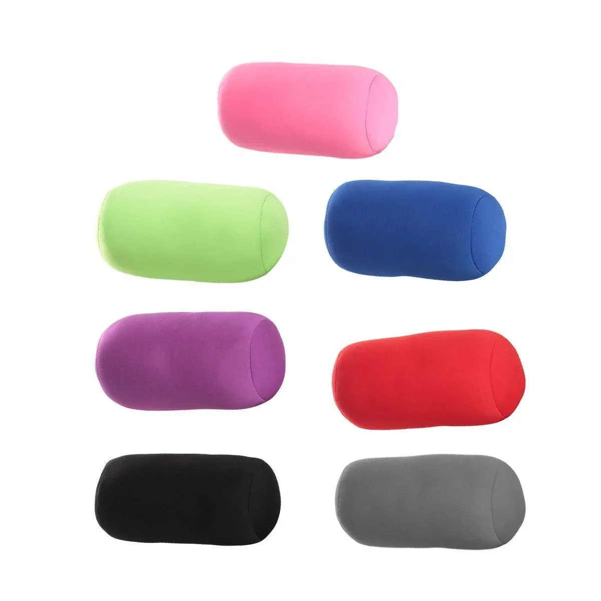 Solid Color Cylindrical Foam Particle Pillow Multi-Functional Neck Waist view 3