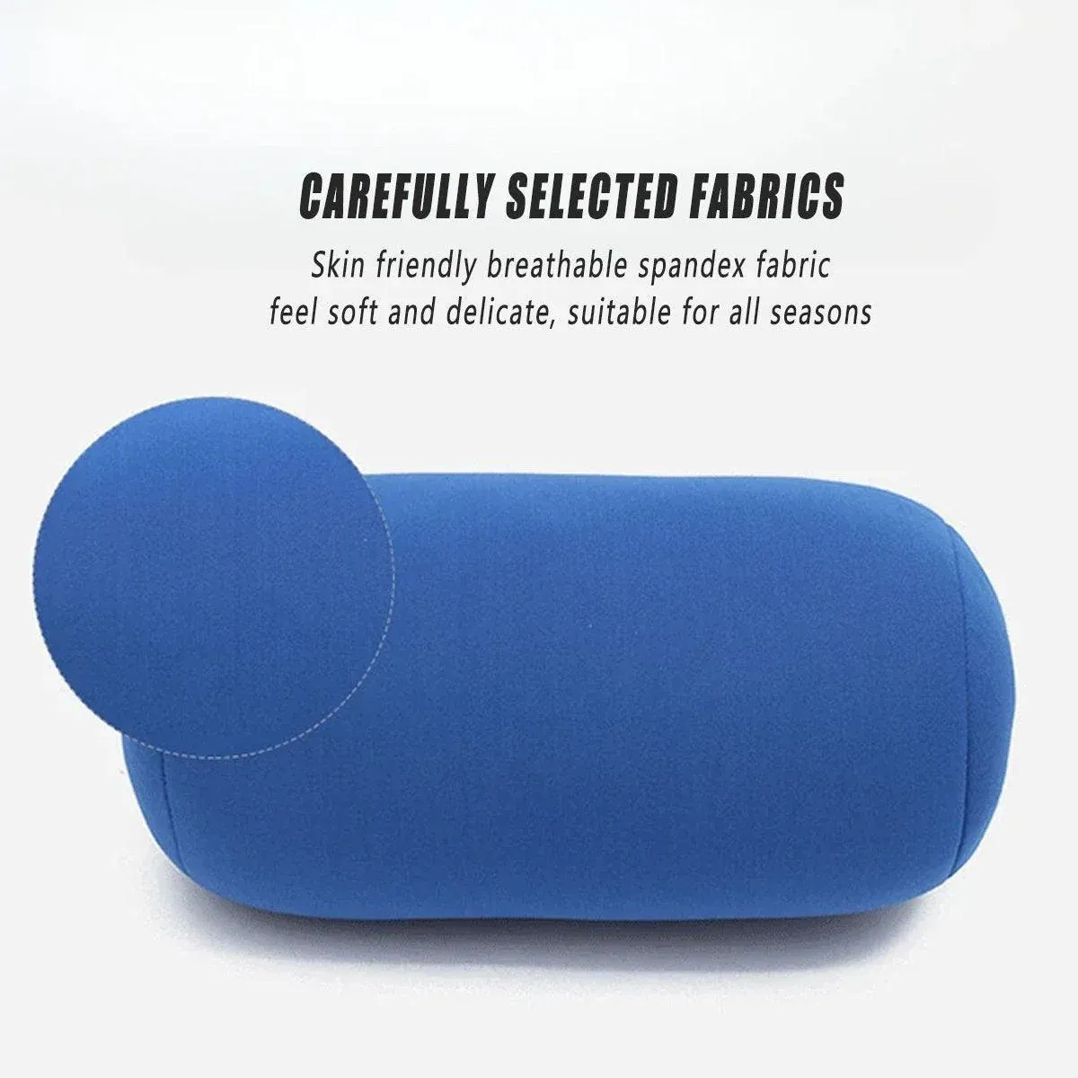 Solid Color Cylindrical Foam Particle Pillow Multi-Functional Neck Waist view 8