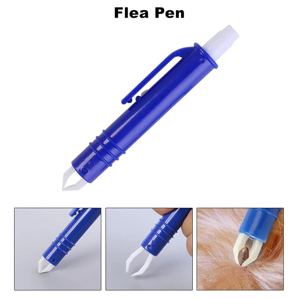 5PCS Pet Flea Tick Removal Tool Set Dog Cat Lice Fork Tweezers Kit Silver Hook view 5